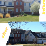 Cream Body, Dk Grey Trim paint colors on exterior house