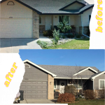 Dk Grey Body, White Trim 1 paint colors on exterior house
