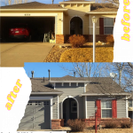 Lt Grey Body, White Trim, Red Accent 1 paint colors on exterior house