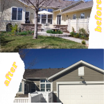 Med Grey Body, White Trim 2 paint colors on exterior house